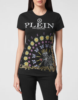 Philipp Plein T-Shirt Ronde Hals Tattoo Zwart - S