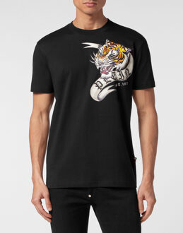 Philipp Plein T-Shirt Ronde Hals Tattoo Zwart