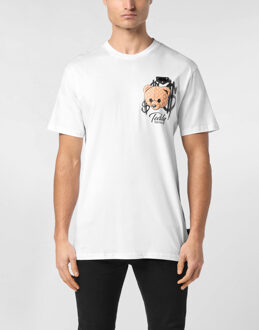 Philipp Plein T-shirt Ronde Hals Teddy - maat 3XL Wit