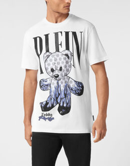 Philipp Plein T-Shirt Ronde Hals Teddy - maat Wit