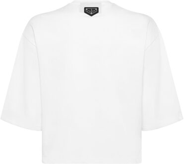 Philipp Plein T-Shirt Ronde Hals Teddy Wit - M