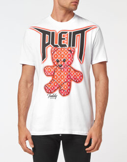 Philipp Plein T-Shirt Ronde Hals Teddy Wit