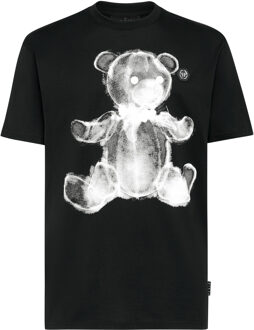 Philipp Plein T-Shirt Ronde Hals Teddy Zwart - 4XL