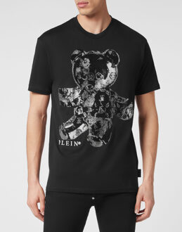 Philipp Plein T-Shirt Ronde Hals Teddy Zwart
