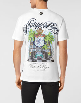 Philipp Plein T-Shirt Ronde Hals The Course Wit - 2XL