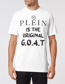 Philipp Plein T-Shirt Ronde Hals Wit/Zwart - L