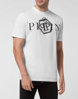 Philipp Plein T-Shirt Ronde Hals Wit/Zwart