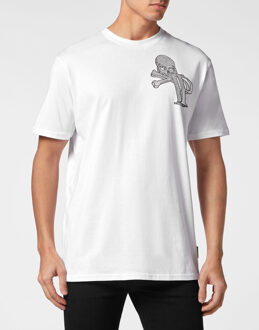 Philipp Plein T-Shirt Ronde Hals Wit