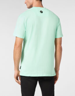 Philipp Plein T-Shirt Round Neck Ss Cote D Azur Plam Groen - XL