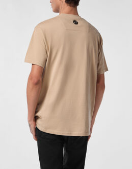 Philipp Plein T-Shirt Round Neck Ss Tattoo Beige