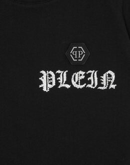 Philipp Plein T-Shirt Round Neck Ss With Crystals Skull&Bones Zwart - 14J / 164cm