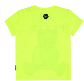 Philipp Plein T-Shirt Round Neck Ss With Crystals Teddy Bear Geel - 12J / 152cm