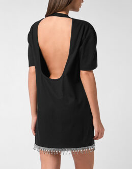 Philipp Plein T-Shirt Short Dress Signature - maat S Zwart
