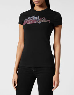 Philipp Plein T-Shirt Slim Fit Bombing Graffiti - maat L Zwart