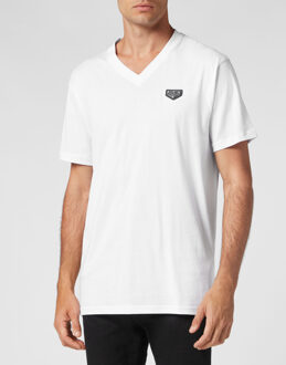 Philipp Plein T-Shirt V-Hals - maat Wit