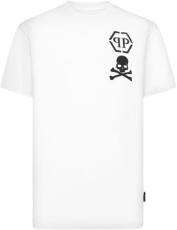 Philipp Plein T-Shirt V-Hals Skull&Bones Wit - 2XL