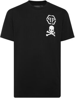 Philipp Plein T-Shirt V-Hals Skull&Bones Zwart - 2XL