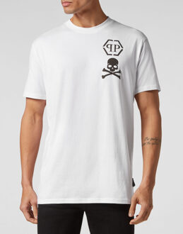 Philipp Plein T-Shirt V-Hals Skull - maat 3XL Wit