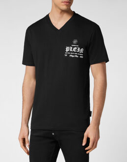 Philipp Plein T-Shirt V-Hals Zwart - 4XL