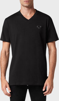 Philipp Plein T-Shirt V-Hals Zwart