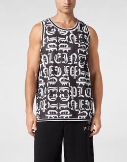 Philipp Plein Tanktop Gothic Plein Zwart - XL