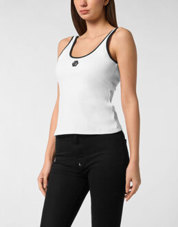 Philipp Plein Tanktop Hexagon Wit - M
