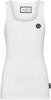 Philipp Plein Tanktop Hexagon Wit - M