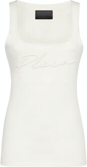 Philipp Plein Tanktop Signature Crème - L