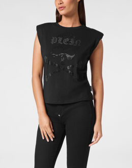Philipp Plein Tanktop Skull&Bones Zwart