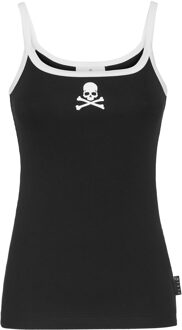 Philipp Plein Tanktop Skull&Bones Zwart