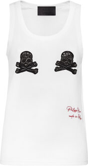 Philipp Plein Tanktop Skull Wit - M