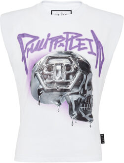 Philipp Plein Tanktop Skull Wit - XS