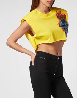 Philipp Plein Tanktop Tattoo Geel - M