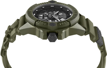 Philipp Plein The $kull Ecoceramic Heren Horloge Groen PWUBA0423 - One Size