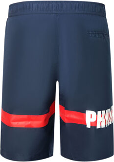 Philipp Plein TM Skull And Bones Navy Swim Shorts Blauw