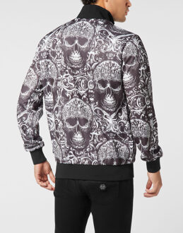 Philipp Plein Tracksuit Jacket All-Over Skull Zwart - 3XL