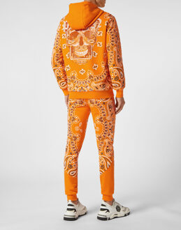 Philipp Plein Trainingspak: Hoodie & Broek Paisley Oranje
