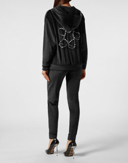 Philipp Plein Trainingspak: Hoodie & Broek Teddy Zwart