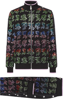 Philipp Plein Trainingspak: Top & Broek Gothic Plein - maat Zwart/Veelkleurig