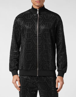 Philipp Plein Trainingspak: Top & Broek Monogram Zwart - 2XL