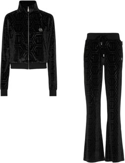 Philipp Plein Trainingspak: Top & Broek Monogram Zwart - S