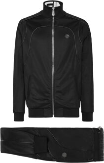 Philipp Plein Trainingspak: Top & Broek Skull&Bones Zwart