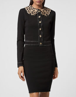 Philipp Plein Vest Leopard Zwart - S