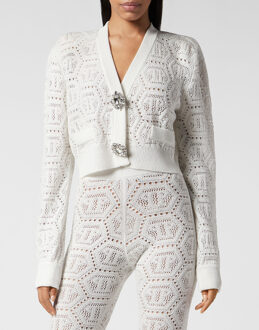 Philipp Plein Vest Monogram - maat L Wit