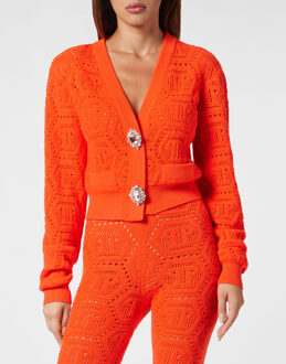 Philipp Plein Vest Monogram Oranje - XS