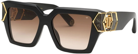 Philipp Plein Vierkante zonnebril voor vrouwen Philipp Plein , Black , Dames - 55 MM