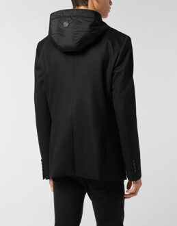 Philipp Plein Waterafstotende wollen blazer met capuchon Zwart - 52 (Borst)