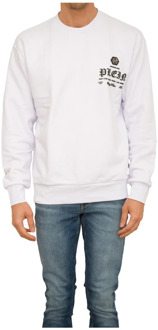 Philipp Plein Wit Sweatshirt met Lange Mouwen Philipp Plein , White , Heren - Xl,L