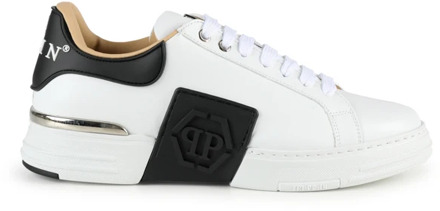 Philipp Plein Witte Sneakers met Contrasterende Details Philipp Plein , White , Heren - 47 Eu,42 Eu,46 Eu,41 Eu,43 Eu,44 Eu,45 Eu,40 EU