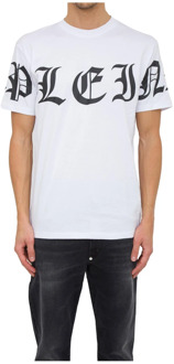 Philipp Plein Witte T-Shirt met Ronde Hals Philipp Plein , White , Heren - XL
